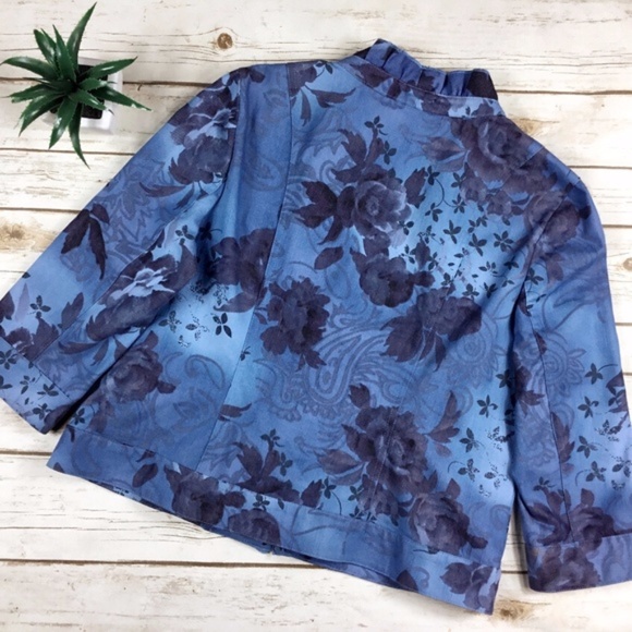 Floral Print Denim Jean Jacket by Olivia & Martin - Picture 2 of 8